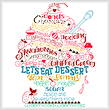 cross stitch pattern Let's Eat Dessert