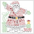 cross stitch pattern Let's Find Santa