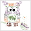 cross stitch pattern Let's Give a Hoot