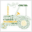 cross stitch pattern Let's Tractor