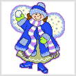 cross stitch pattern January Angel