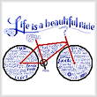 cross stitch pattern Let's Ride Bicycles