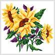 cross stitch pattern Sunflowers Three