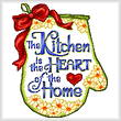 cross stitch pattern Kitchen is the Heart