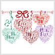 cross stitch pattern Let's Be Sweethearts