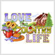 cross stitch pattern Love the Country Life