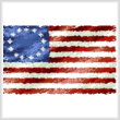 cross stitch pattern Vintage American Flag
