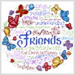 cross stitch pattern Let's Be Happy Together