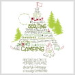 cross stitch pattern Let's Go Camping