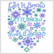cross stitch pattern Let it Snow Flakes