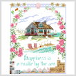 cross stitch pattern Happiness is a Castle by the Sea