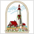 cross stitch pattern Holiday Lighthouse