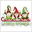 cross stitch pattern Gnome's Happy Holiday
