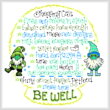 cross stitch pattern Let's be Well