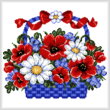 cross stitch pattern Patriotic Poppies