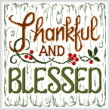 cross stitch pattern Thankful and Blessed
