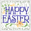 cross stitch pattern Happy Easter