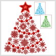 cross stitch pattern Redwork Holiday Tree
