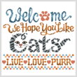 cross stitch pattern Welcome - Hope you like Cats