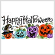 cross stitch pattern Jack O Lantern Greeting