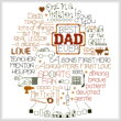 cross stitch pattern Let's Cherish Dad