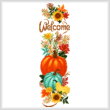 cross stitch pattern Fall Welcome Banner