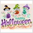 cross stitch pattern Halloween Ghosts