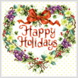cross stitch pattern Holiday Wreath