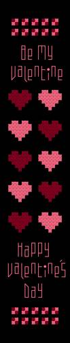 cross stitch pattern Be My Valentine