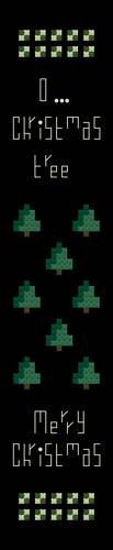 cross stitch pattern O Christmas Tree Bookmark