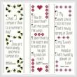 cross stitch pattern Romantic Bookmarks - Set of 3