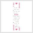 cross stitch pattern How Do I Love Thee Bookmark