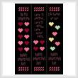 cross stitch pattern Valentines Bookmarks-Set of 3