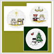 cross stitch pattern Quad Christmas Cards-Set 2
