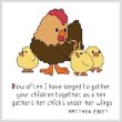 cross stitch pattern Hen and Chicks
