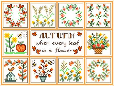 cross stitch pattern Autumn