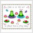 cross stitch pattern Kiss a Frog
