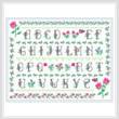 cross stitch pattern Floral Alphabet
