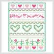 cross stitch pattern Stitched with Love