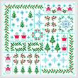 cross stitch pattern Winter Quilt Square
