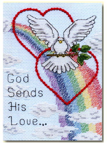 cross stitch pattern God Sends His Love