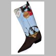 cross stitch pattern Wagon Wheel Cowboy Boot Stocking