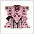 cross stitch pattern Rose  Black Kimono