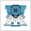 cross stitch pattern Electric Blue Kimono Picture