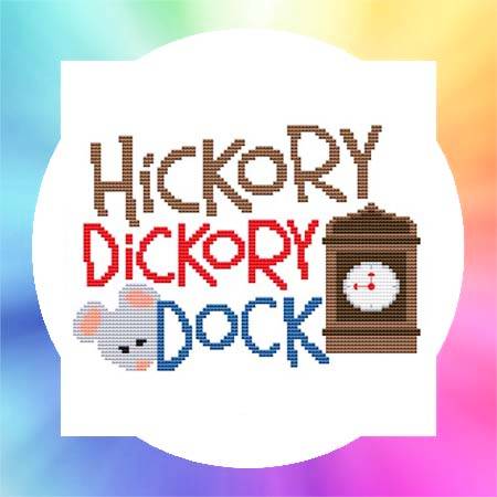 cross stitch pattern Nursery Rhyme - Hickory Dickory Dock