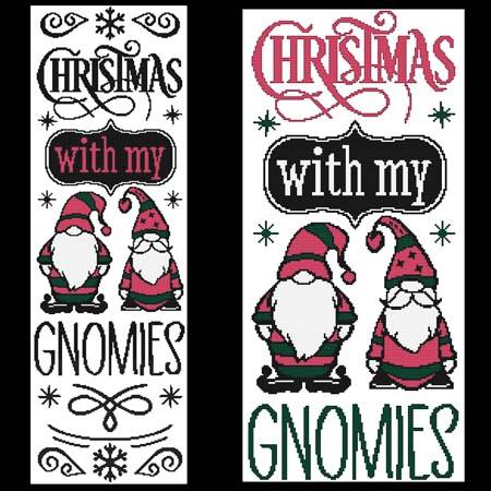 cross stitch pattern Christmas with my GNOMIES