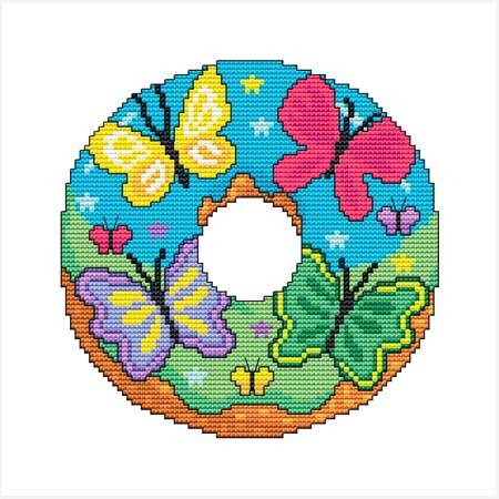 cross stitch pattern A Year Of Donuts - April