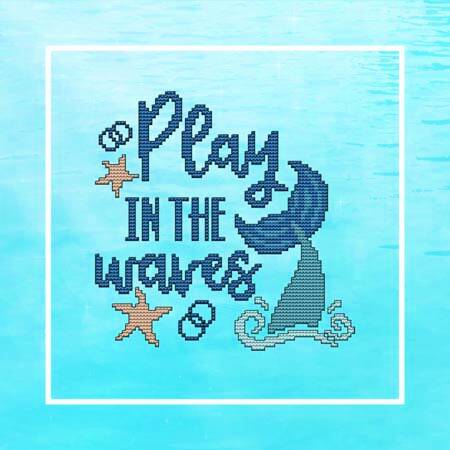 cross stitch pattern Beach Inspirational - Play In The Waves