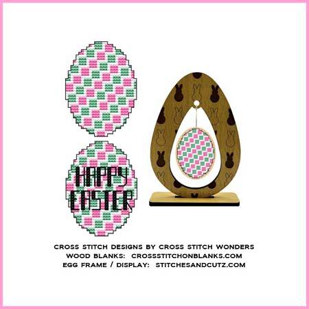 cross stitch pattern Easter Egg Quilt Block 1