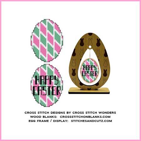 cross stitch pattern Easter Egg Quilt Block 2